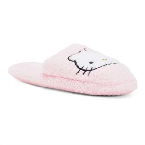 Hello Kitty Pink Fuzzy Slippers Girls New